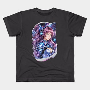 Journey Across Andromeda: The Beauty of Anime Stars Kids T-Shirt